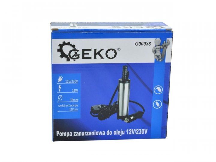 Заглибний насос для перекачування палива Geko 12V/230V 38 мм (дизель і бензин) G00938 фото